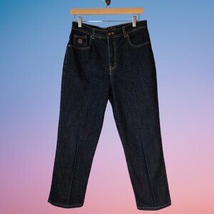 Gloria Vanderbilt Amanda Jeans Iconic Swan Logo Size 10